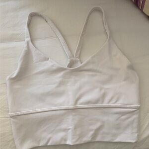 Women's White Sports Bra